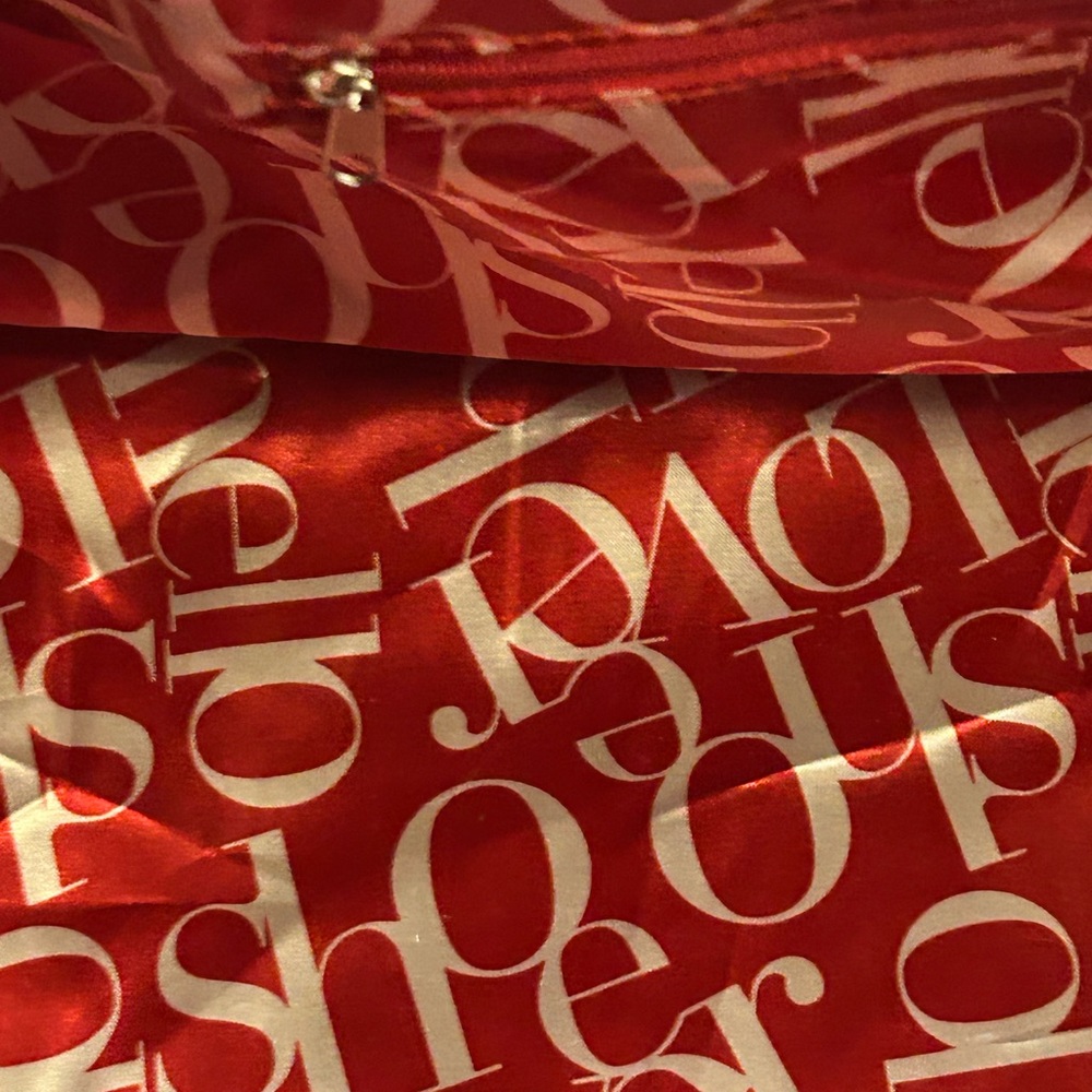DSW black satin duffel bag. - Picture 3 of 16